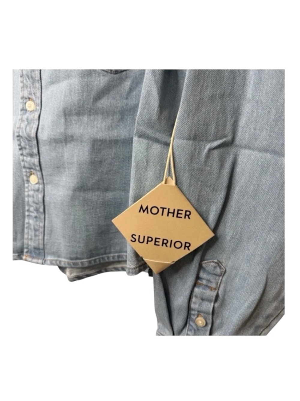 MOTHER Denim The Honor Roll Logo
Embroidered Crop Button-Up Shirt Large - Picture 6 of 6